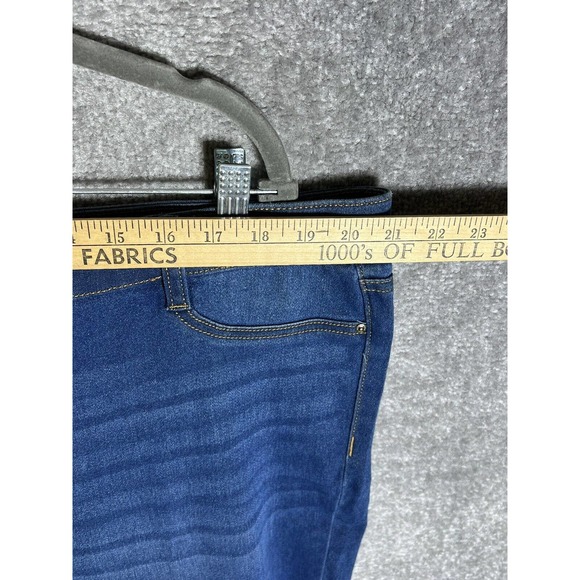 Isaac Mizrahi Pull On High Rise Skinny Jeans Womens Size XXL Stretch Blue Denim - Picture 9 of 12